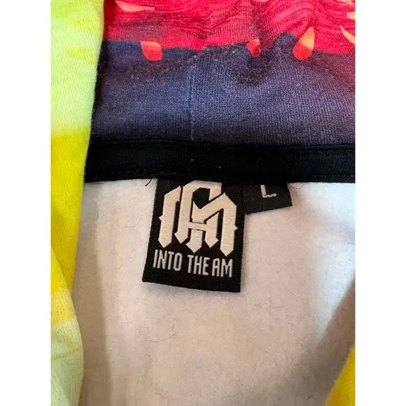 Into the Am Tropical Sunset Beach Palm Tree Hoodie Size L - Picture 9 of 10